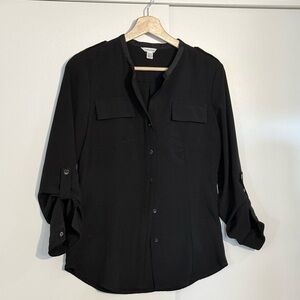 Calvin Klein Elegant Black Polyester Blouse XS